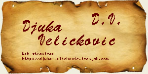 Đuka Veličković vizit kartica